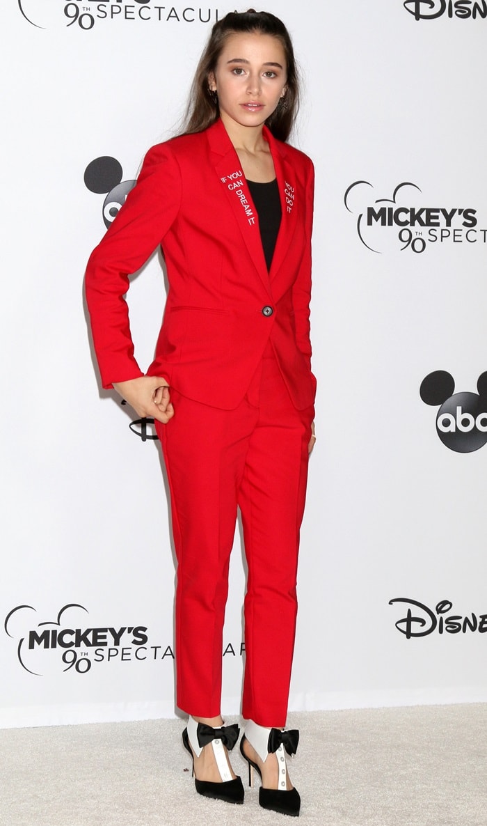 Sky Katz at Mickey’s 90th Spectacular celebration held at Shrine Auditorium in Los Angeles on October 6, 2018