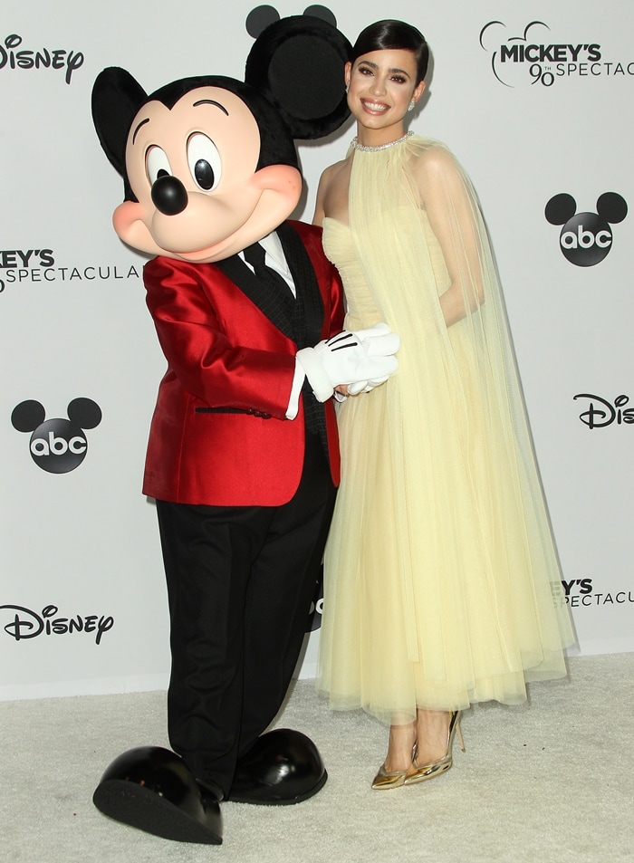 Sofia Carson attending Mickey’s 90th Spectacular celebration held at Shrine Auditorium in Los Angeles on October 6, 2018