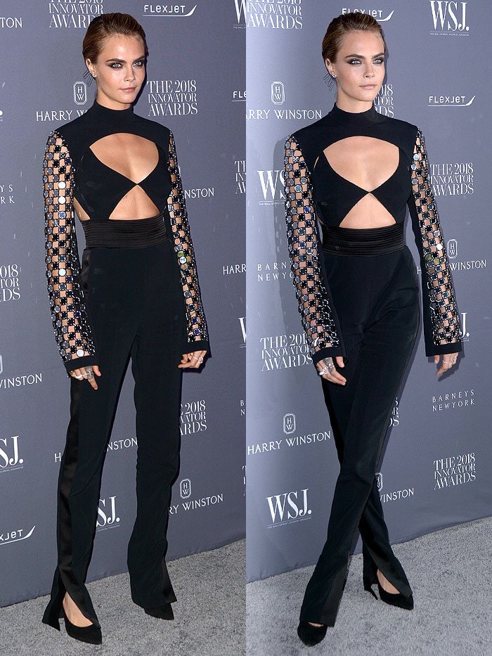 Cara Delevingne at WSJ Magazine's 2018 Innovator Awards the Museum of Modern Art in New York City on November 7, 2018