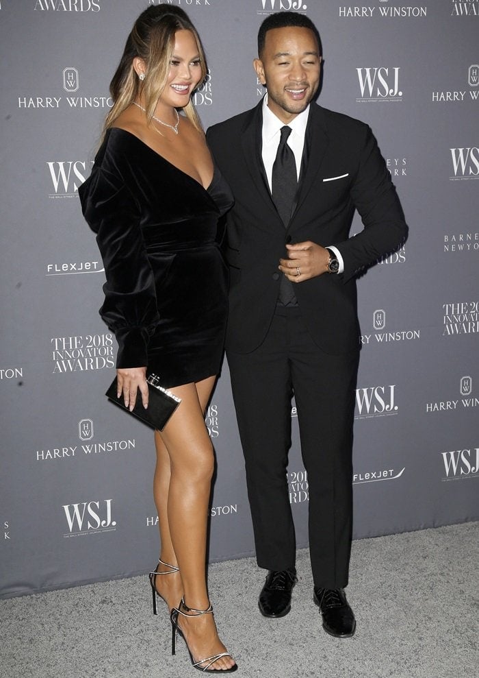 Chrissy Teigen and John Legend at the WSJ Magazine’s 2018 Innovator Awards at the Museum of Modern Art in New York City on November 7, 2018