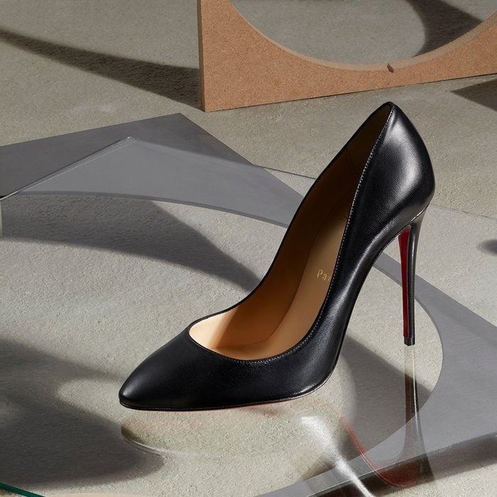 Christian Louboutin’s Eloise pump—worn by Danai Gurira—pairs a refined almond toe with a sleek stiletto heel and signature red sole for timeless red-carpet elegance