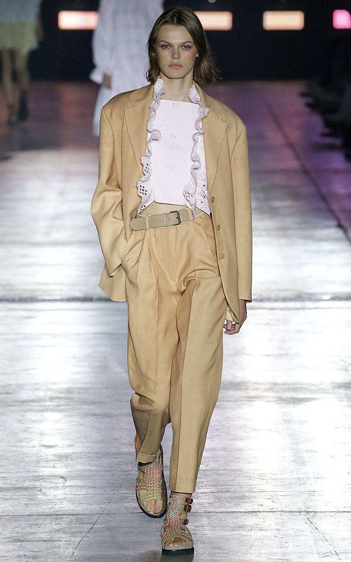 Alberta Ferretti Oversized Pleated Twill Pants