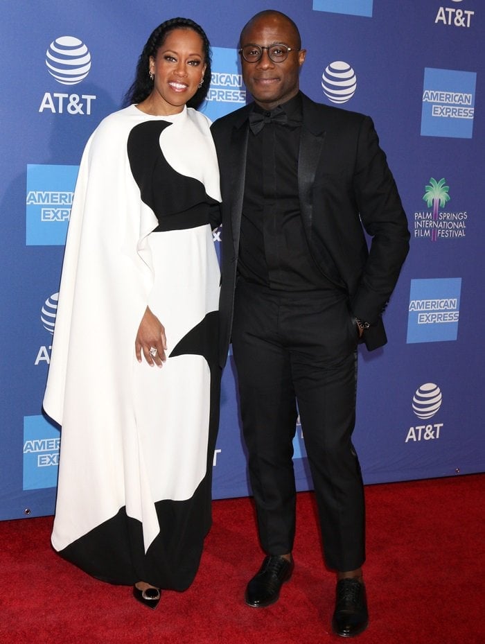 If Beale Street Could Talk director Barry Jenkins and Regina King at the 2019 Palm Springs International Film Festival in Palm Springs, California, on January 3, 2019
