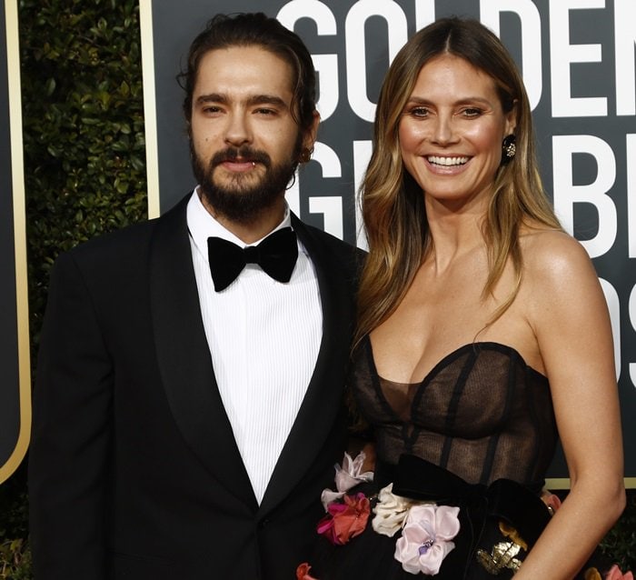 Model Heidi Klum and her new fiance, Tokio Hotel guitarist Tom Kaulitz, coupled up for the 2019 Golden Globe Awards at the Beverly Hilton Hotel in Beverly Hills, California, on January 6, 2019