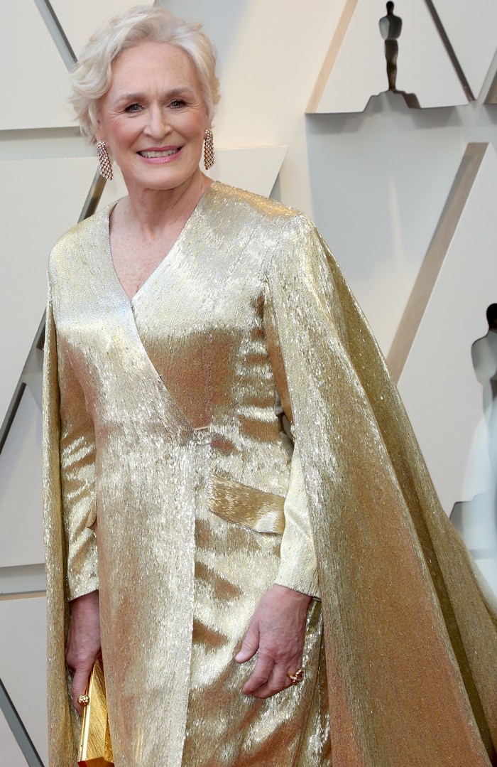 Glenn Close's dress features almost four million glass bugle beads