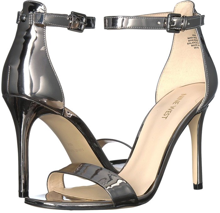 With a lightly cushioned footbed and a tall stiletto heel, this classic ankle-strap sandal is easy to wear and easy to pair with the rest of your wardrobe