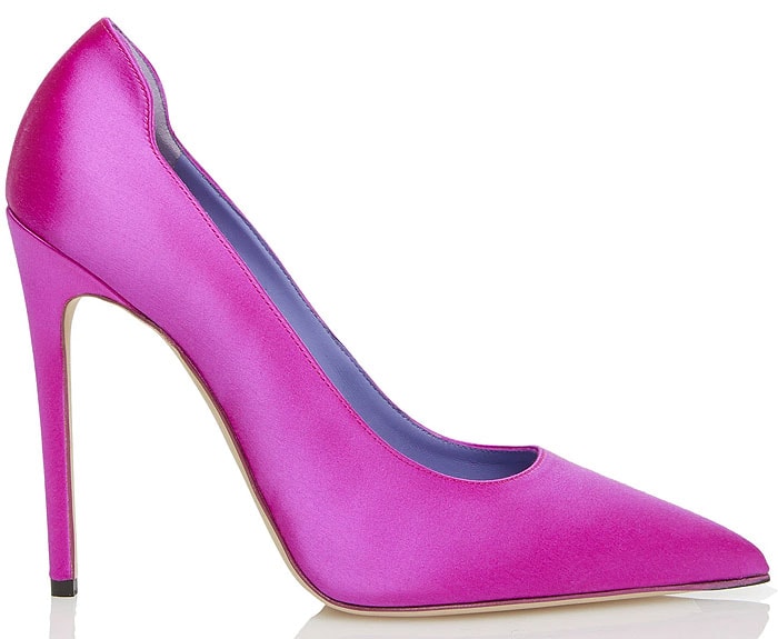 Victoria Beckham highlighter pumps pink satin