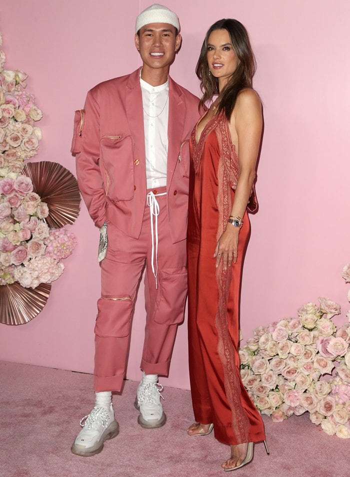 Alessandra Ambrosio and Patrick Ta at the launch of Patrick Ta’s Beauty Collection at Goya Studios in Los Angeles on April 4, 2019