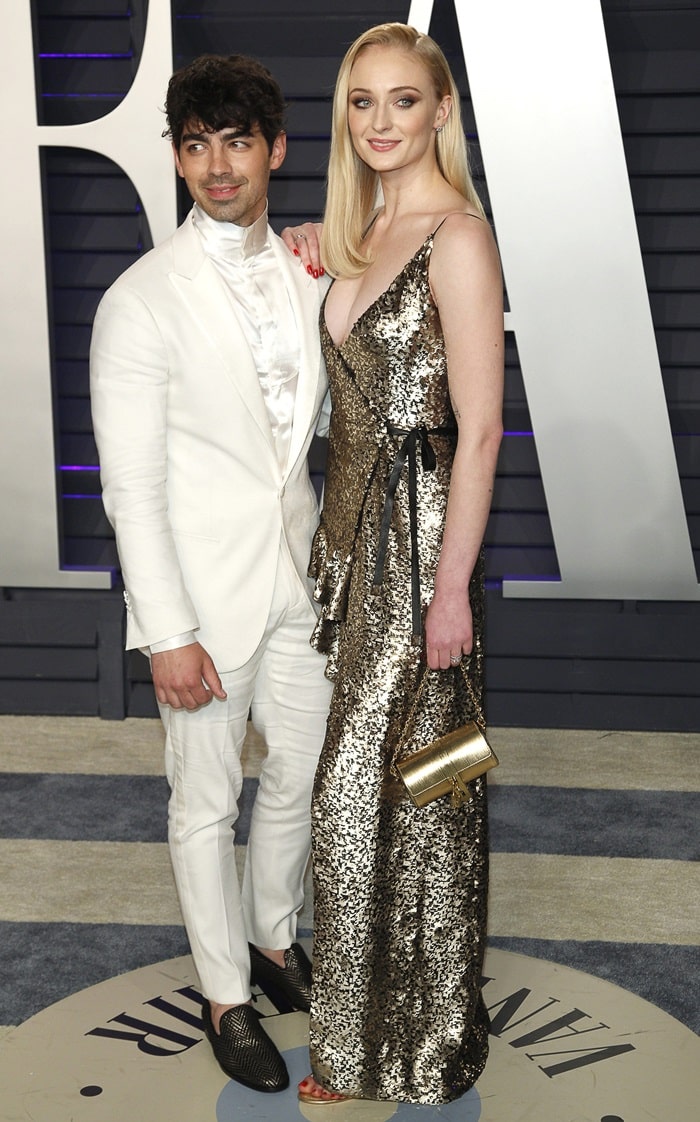 Joe Jonas and Sophie Turner at the 2019 Vanity Fair Oscar Party at the Wallis Annenberg Center for the Performing Arts in Beverly Hills, California, on February 24, 2019