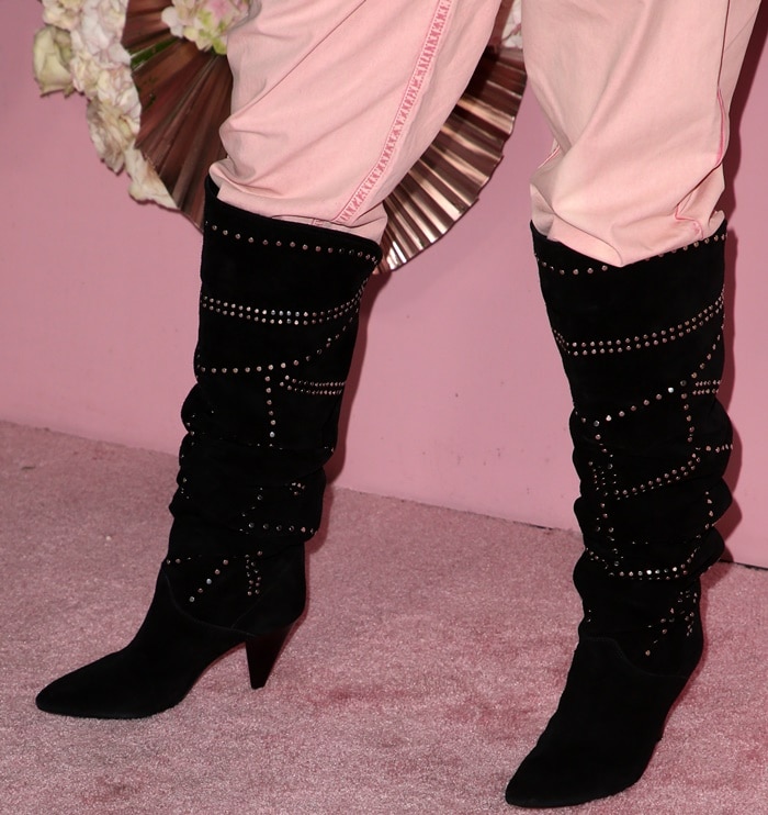 Rosie Huntington-Whiteley's Ladra studded suede over-the-knee boots