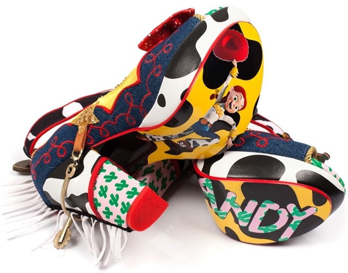 Irregular Choice 'Rootinest Tootinest Cowgirl' Buckled Ankle-Strap Peep-Toe Pumps