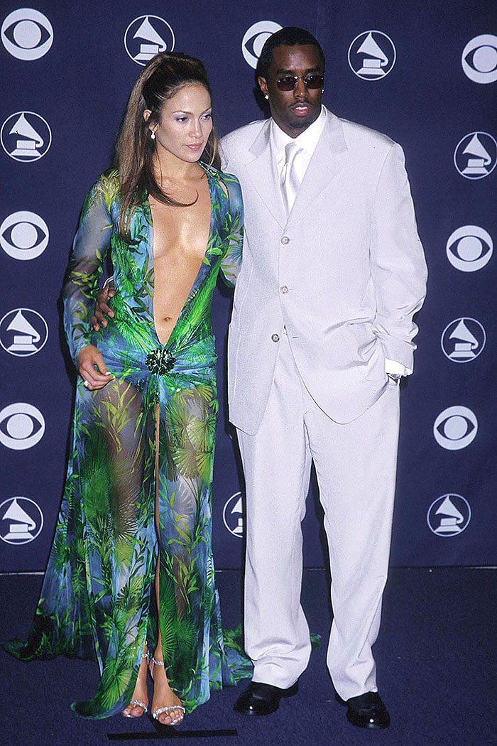 Jennifer Lopez in the green Versace dress