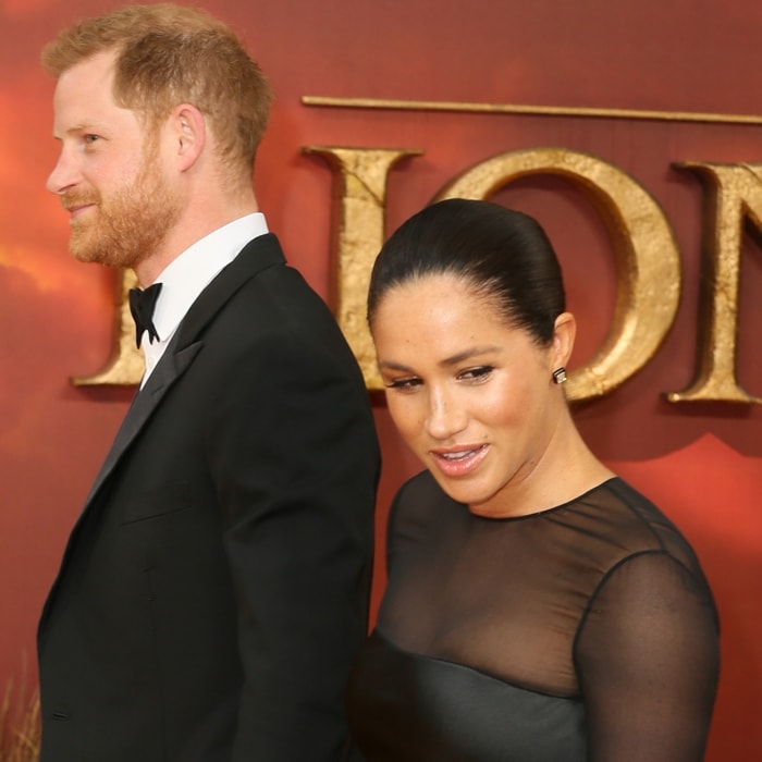 Meghan Markle wears Nikos Koulis 18k Oui diamond and black enamel octagonal stud earrings