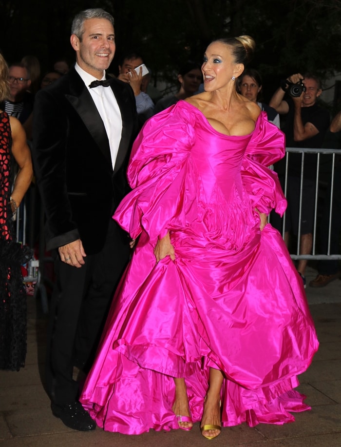 Andy Cohen and Sarah Jessica Parker arrive at the 2019 New York City Ballet Fall Fashion Gala