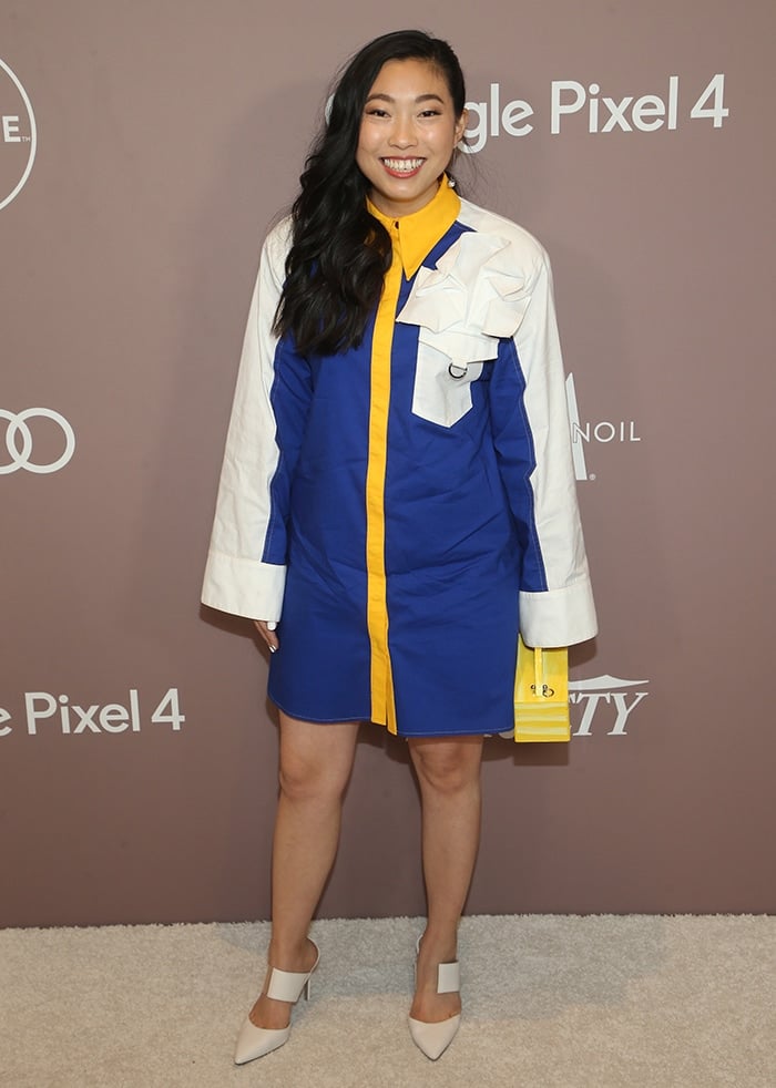 Awkwafina opts for a playful look at Variety's Power of Women luncheon held at the Beverly Wilshire Four Seasons in Los Angeles on October 11, 2019