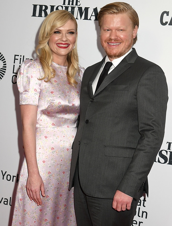 Kirsten Dunst and Jesse Plemons shared bright smiles on the red carpet