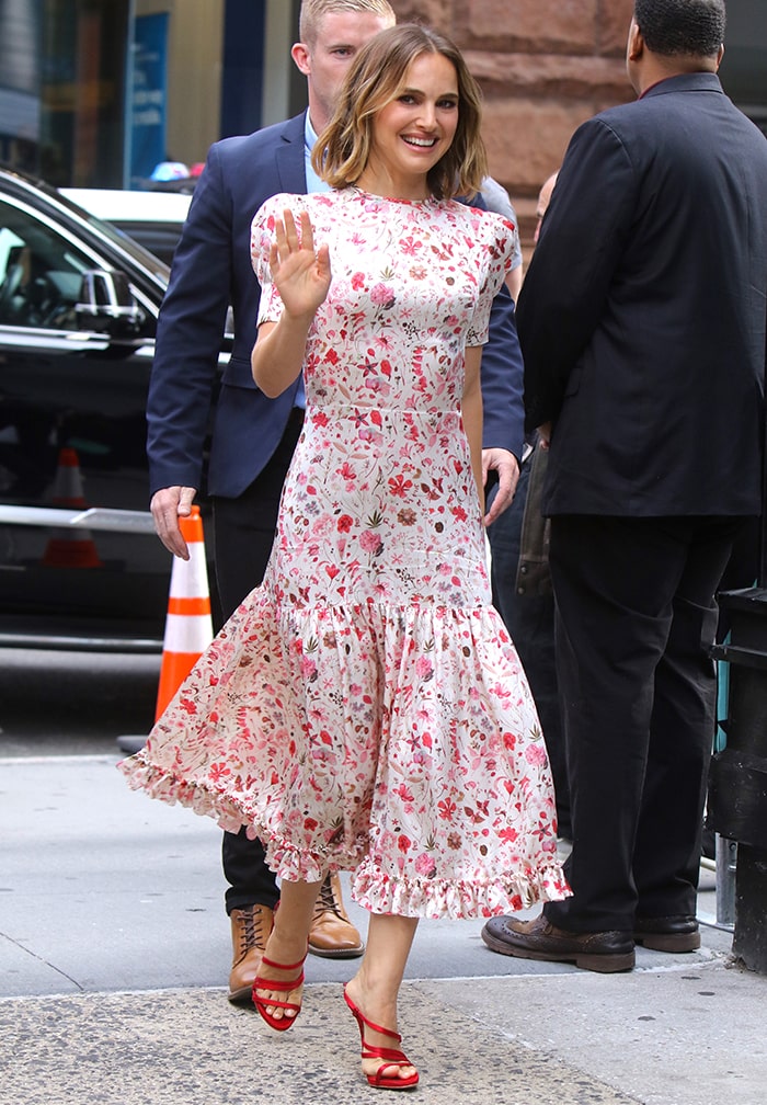 Natalie Portman promotes Lucy in the Sky at AOL Build Series in New York City