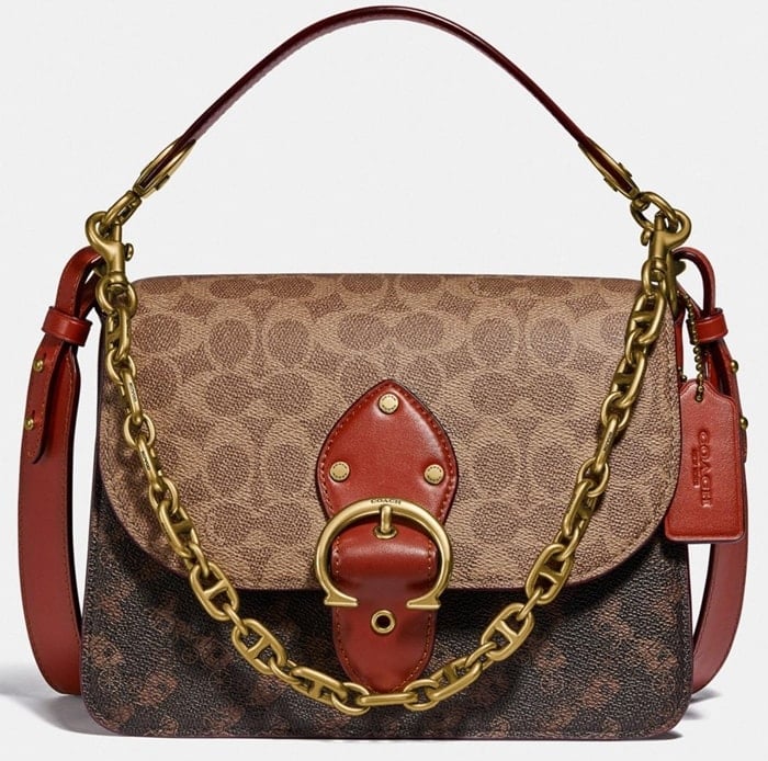 One of Coach's most popular bags and inspired by the heartbeat of New York City, the Beat bag features the brand's iconic Horse and Carriage motif
