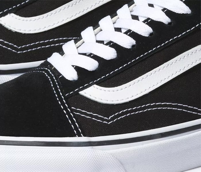 Vans sneakers' straight and even stitching