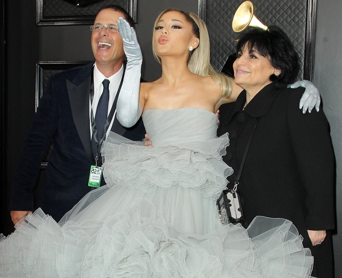 Ariana Grande's parents, Joan Grande and Edward Butera, joined forces to support their daughter at the 2020 Grammy Awards