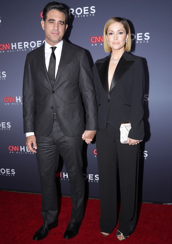 Bobby Cannavale and Rose Byrne attended the 13th Annual CNN Heroes Gala on December 8, 2019, with Rose exuding sleek elegance in a tailored black pantsuit and crystal-embellished bow heels