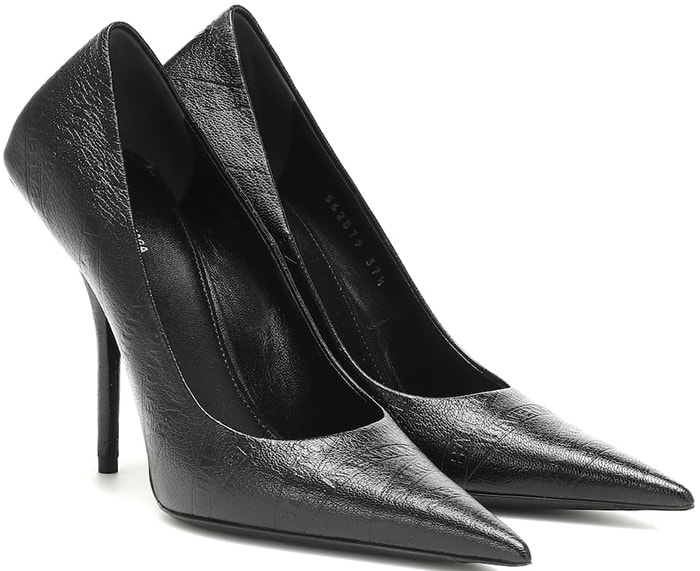 Balenciaga's Square Knife pumps became one of the house's signature silhouettes thanks to their angular heel counters, razor-sharp pointed toes, and minimalist black leather finish
