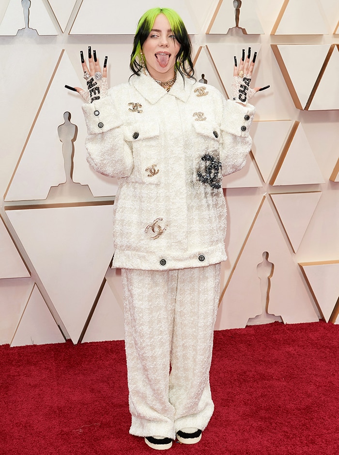 Billie Eilish in head-to-toe Chanel at the 2020 Academy Awards in Los Angeles on February 9, 2020