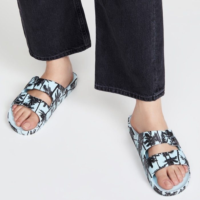 Palm Tree Print Summer Slides