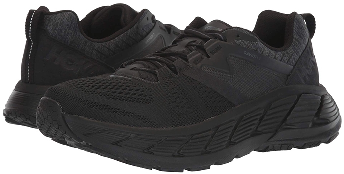 Hoka One One “Gaviota 2” running shoes feature a stability-focused design with a plush cushioned midsole, breathable mesh upper, and a wide, supportive base built for long, comfortable wear