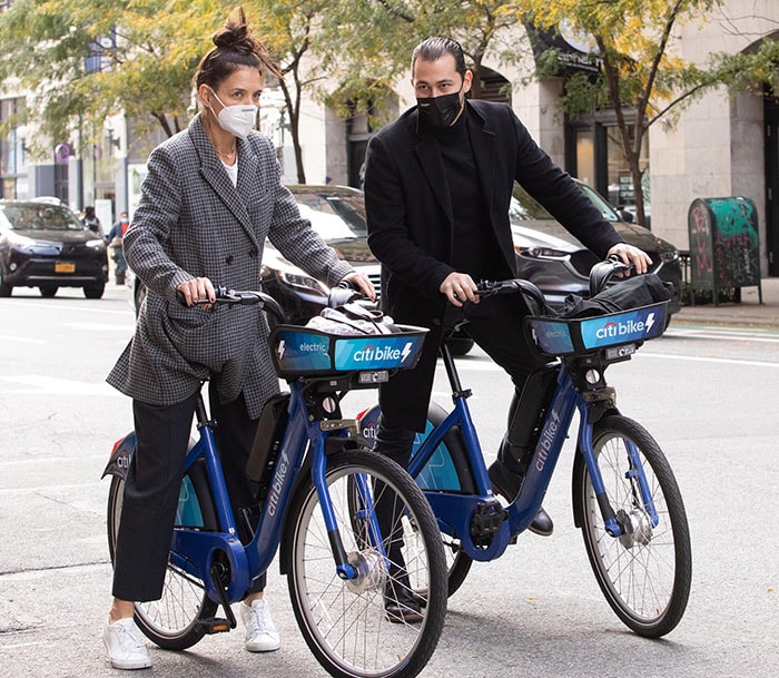 Katie Holmes cruised with boyfriend Emilio Vitolo Jr. after spending the afternoon with daughter Suri