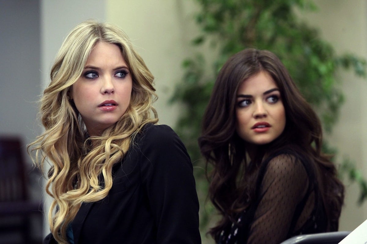 Ashley Benson and Lucy Hale appear as Hanna and Aria in Pretty Little Liars, though Hale originally auditioned for the role that ultimately went to Benson