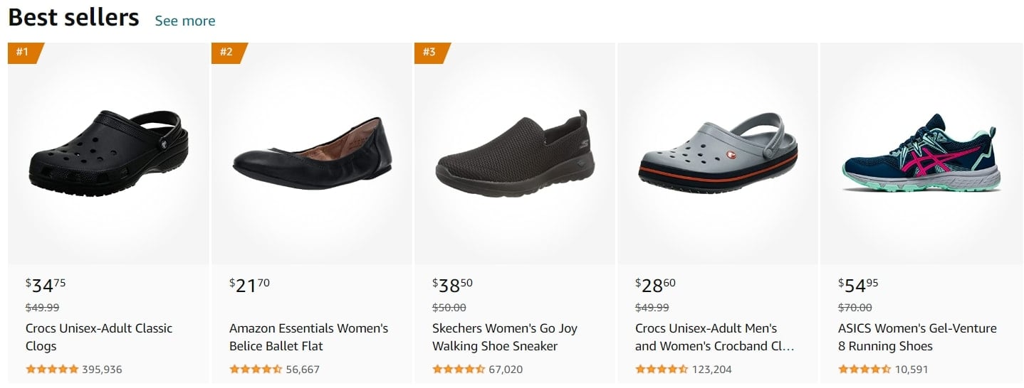 Amazon offers affordable best-selling shoes like Crocs, Skechers, and ASICS for every style and budget