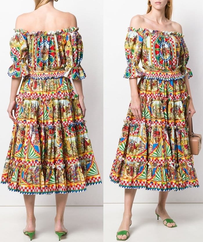 Dolce Gabbana's wonderfully romantic and feminine aesthetic is showcased through their signature Sicilian prints and stunning florals