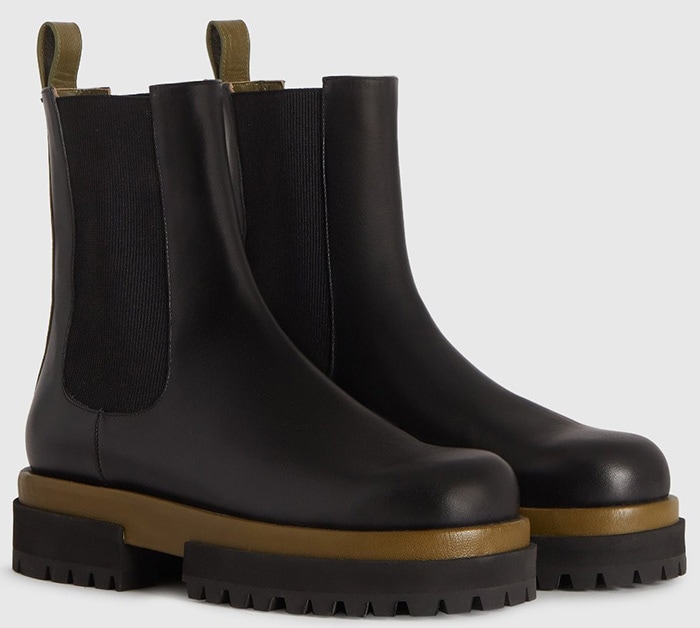 Product shot: Maria Luca’s Acacia flatform Chelsea boots combine a rounded toe, elastic gussets, and a chunky lug sole for a modern, utilitarian take on the classic silhouette