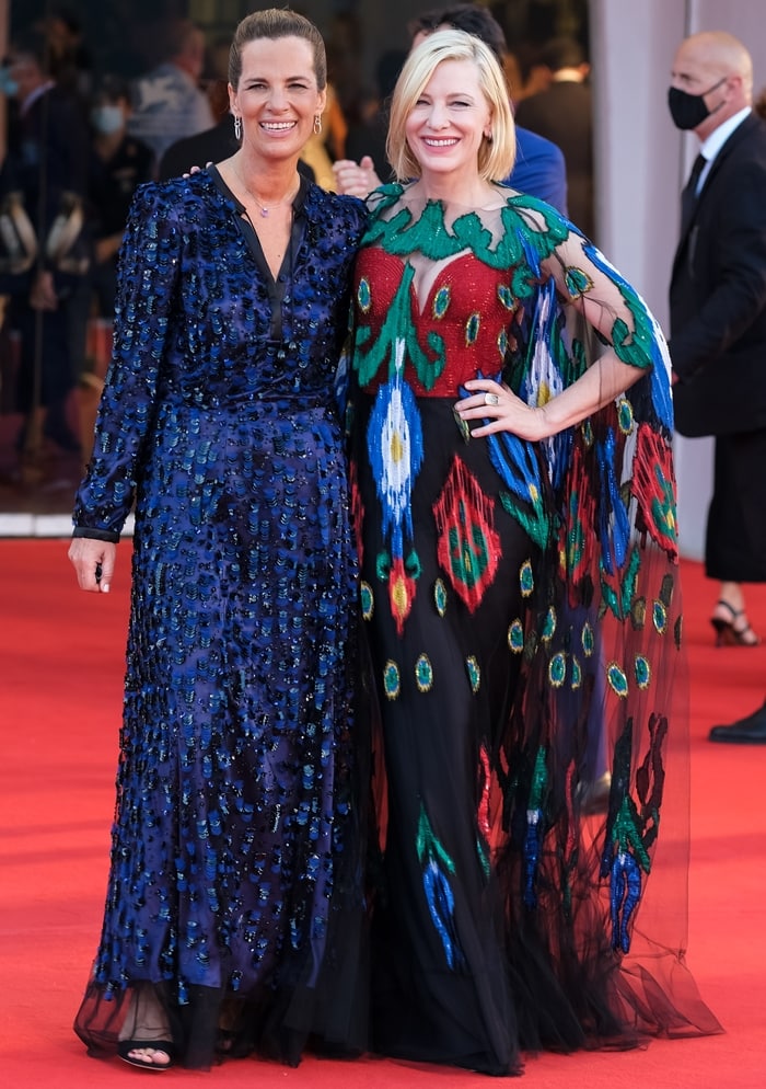 On September 12, 2020, in Venice, Italy, Roberta Armani and Cate Blanchett, the Venezia77 Jury President, graced the red carpet leading up to the closing ceremony of the 77th Venice Film Festival