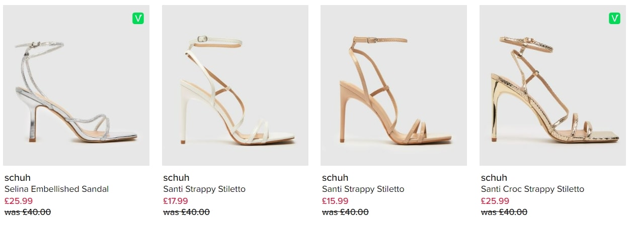 Schuh Imperfects offers ex-display shoes with minor marks or fading at unbeatable discounts, perfect for stylish savings