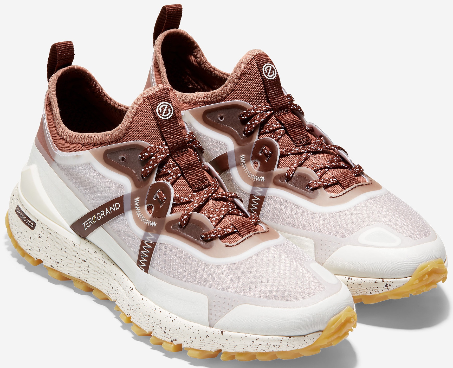 The Cole Haan ZERØGRAND Overtake sneaker pairs a breathable mesh upper with cushioned Grand 36Ø engineering, blending trail-inspired performance with everyday polish