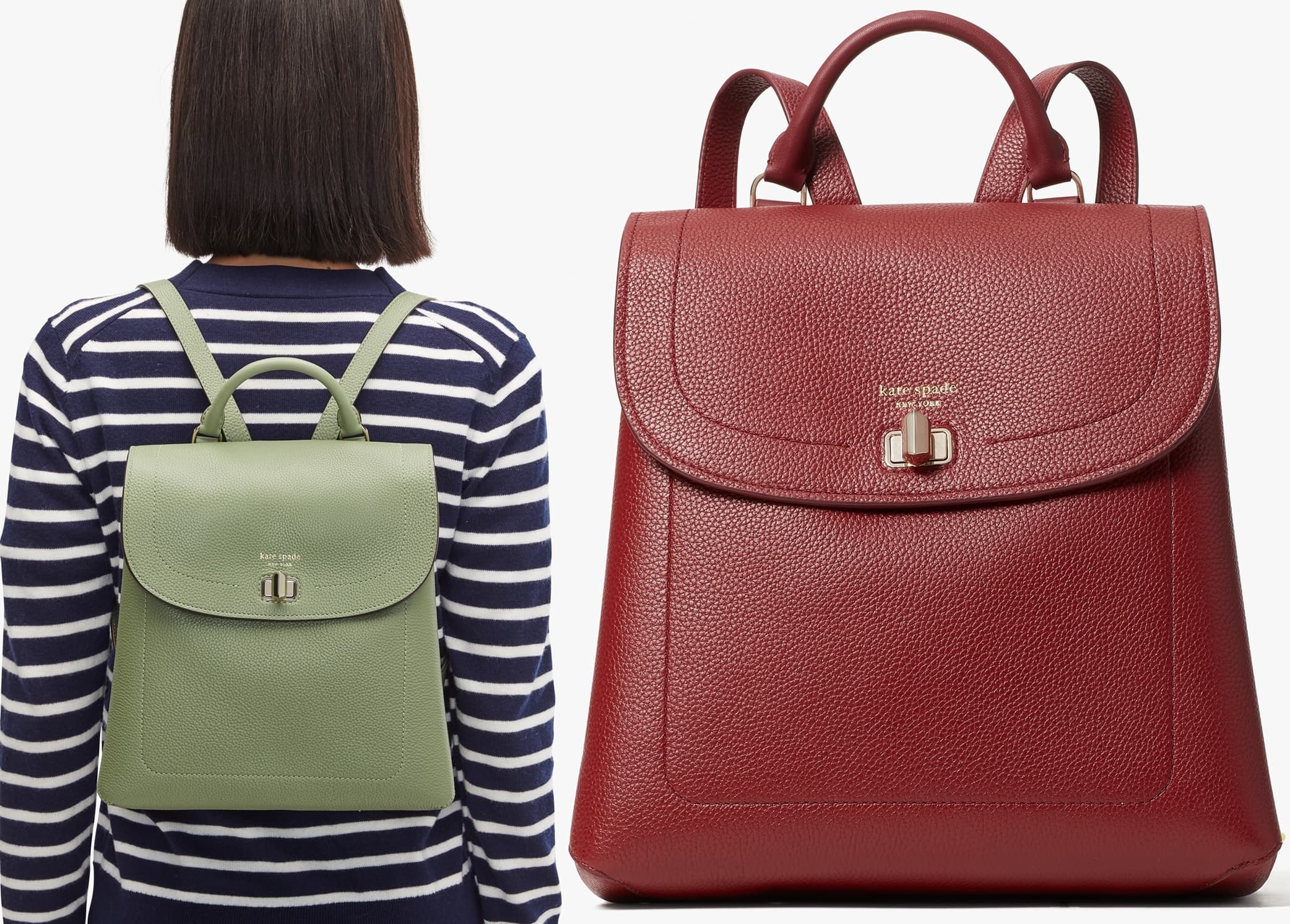 Beautifully pebbled leather elevates a desk-to-happy-hour backpack with a sleek, contemporary design and perfectly organized interior