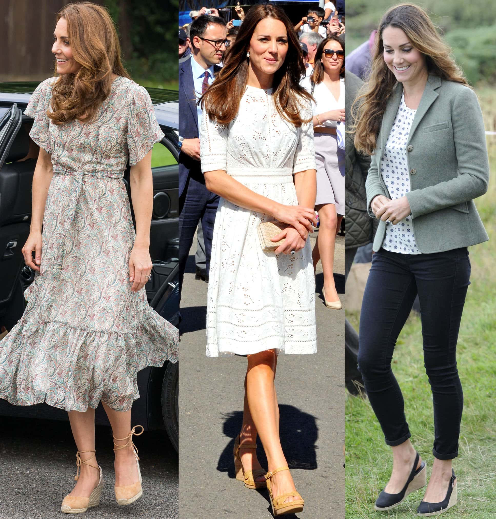 The Duchess of Cambridge, Kate Middleton, effortlessly showcases her timeless style with a love for versatile and elegant wedge shoes, perfect for any occasion