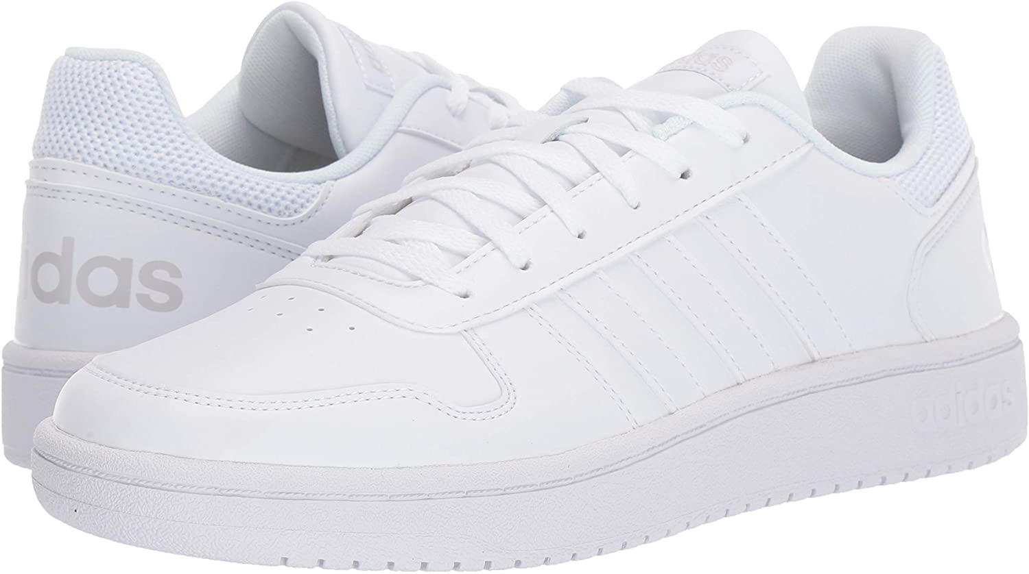 Basketball-style court sneakers made from synthetic material with a mesh collar and a rubber sole