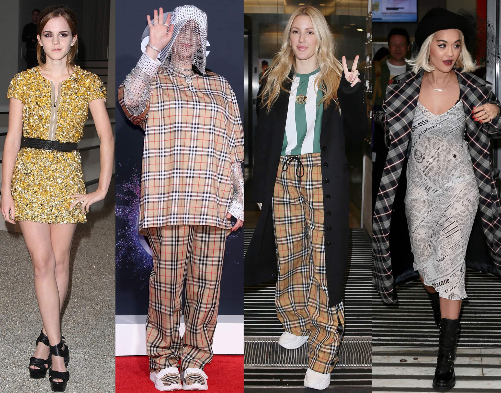 From red carpets to street style, Emma Watson, Billie Eilish, Ellie Goulding, and Rita Ora showcase Burberry’s enduring appeal—reimagining the brand’s iconic checks and British heritage through distinctly modern lenses