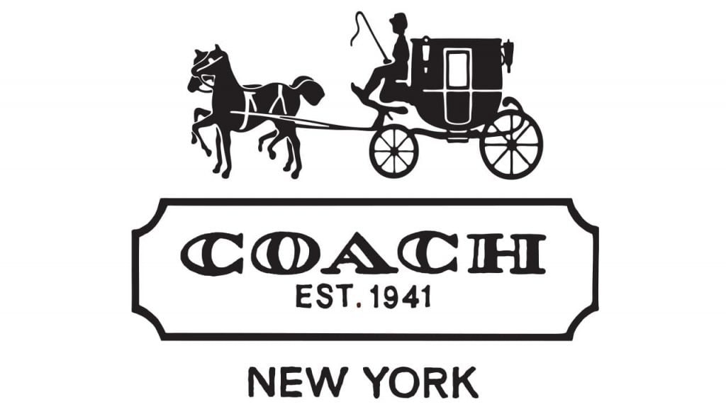 Coach's original logo design, featuring the iconic horse and carriage, represents the brand's heritage of timeless luxury since 1941
