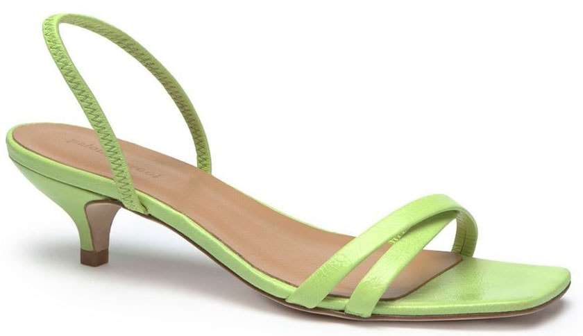 Paloma Wool's Ringo is a minimalist sandal with slender patent straps and kitten heels