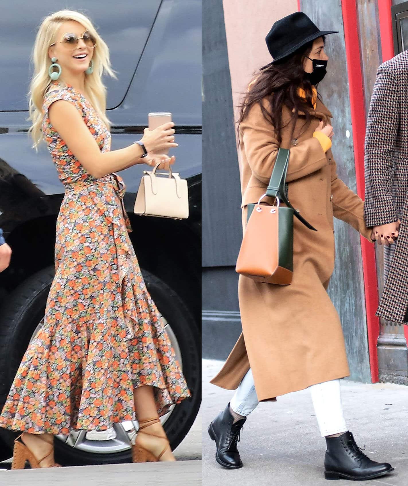 Julianne Hough and Katie Holmes showcase Strathberry’s understated elegance, stepping out with the brand’s Nano Tote and Lana bag—two favorites known for clean lines and everyday versatility