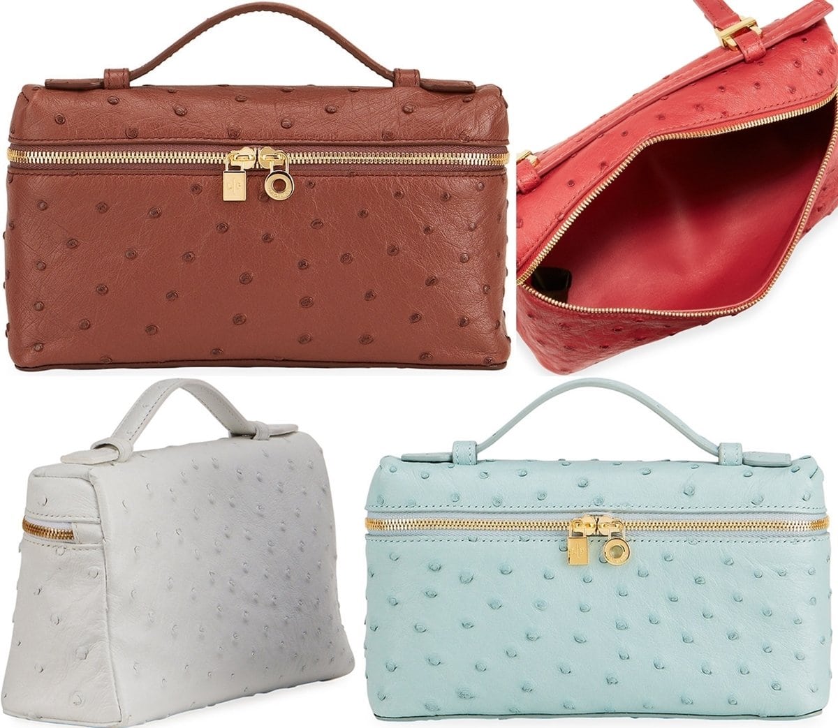 Loro Piana crossbody bag in full-quill ostrich leather