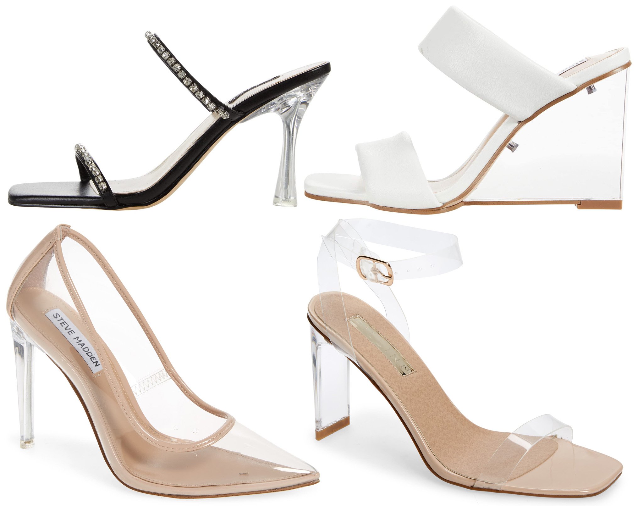 PVC heels offer a sleek, modern look with durable construction, providing budget-friendly style that mimics the appearance of luxury designer footwear