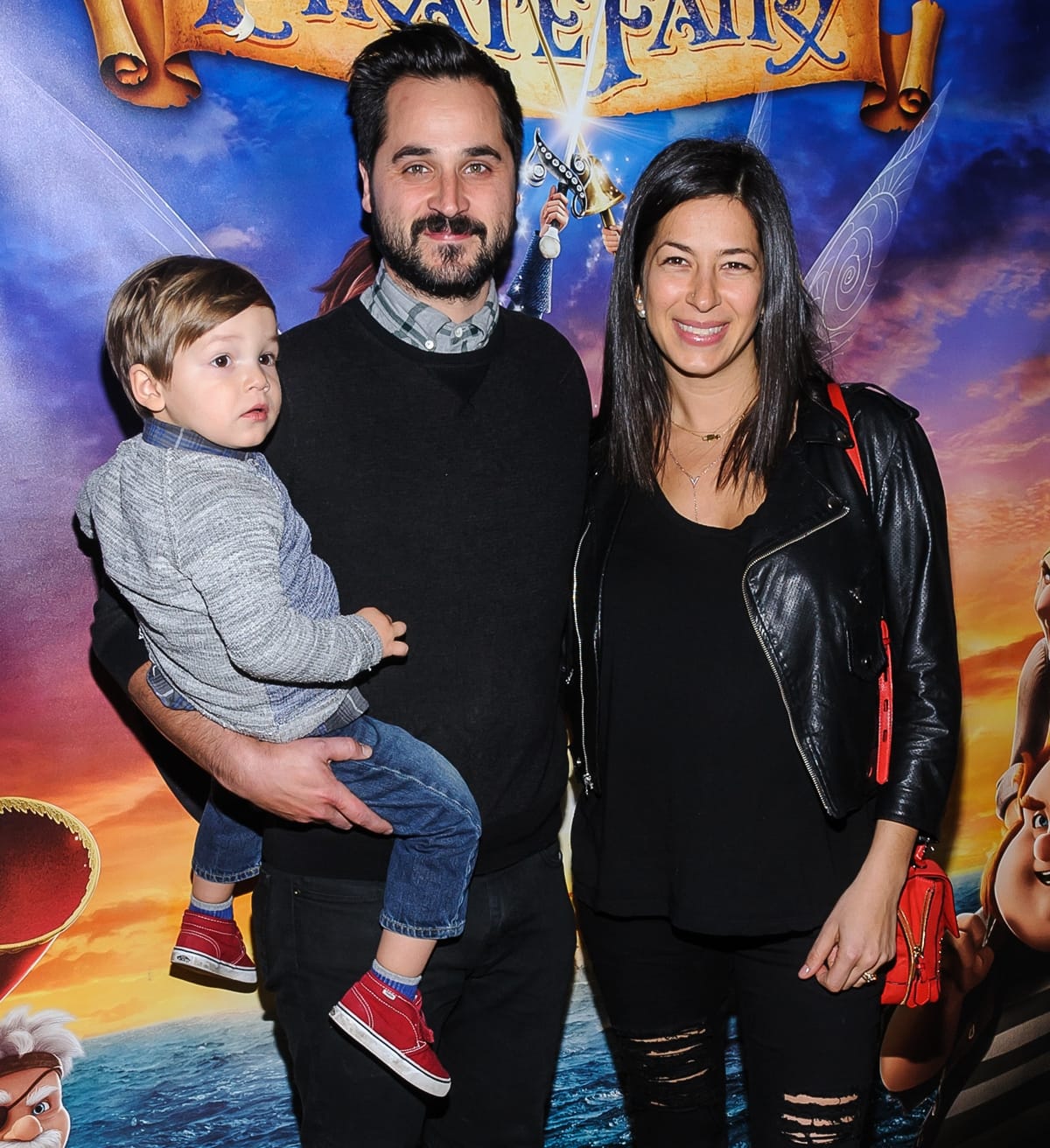 Rebecca Minkoff with her husband Gavin Bellour and her son Luca Shai attend