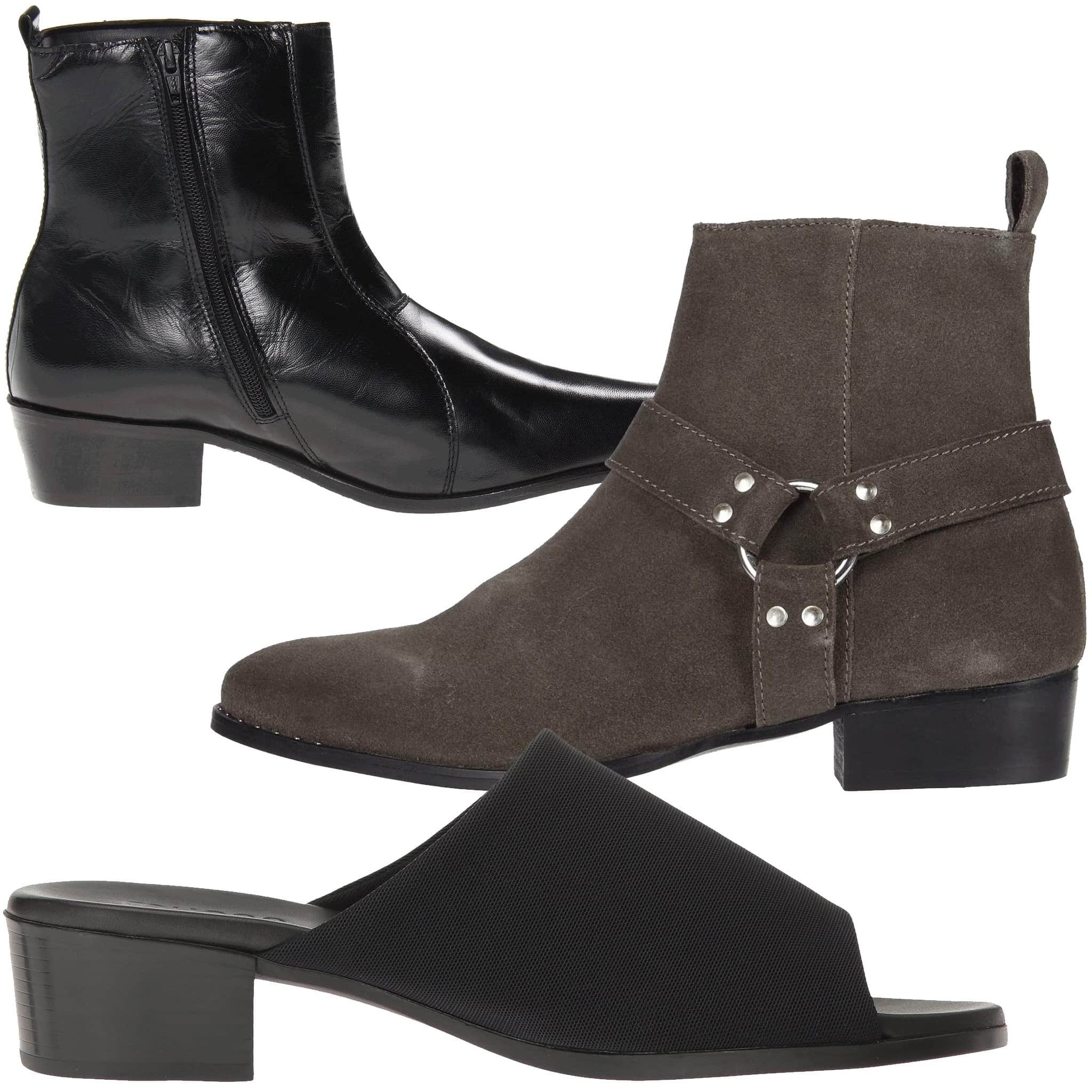 Cuban heels feature a slightly tapered back and straight front, offering subtle elevation with a sturdy, masculine-inspired design ideal for boots and loafers