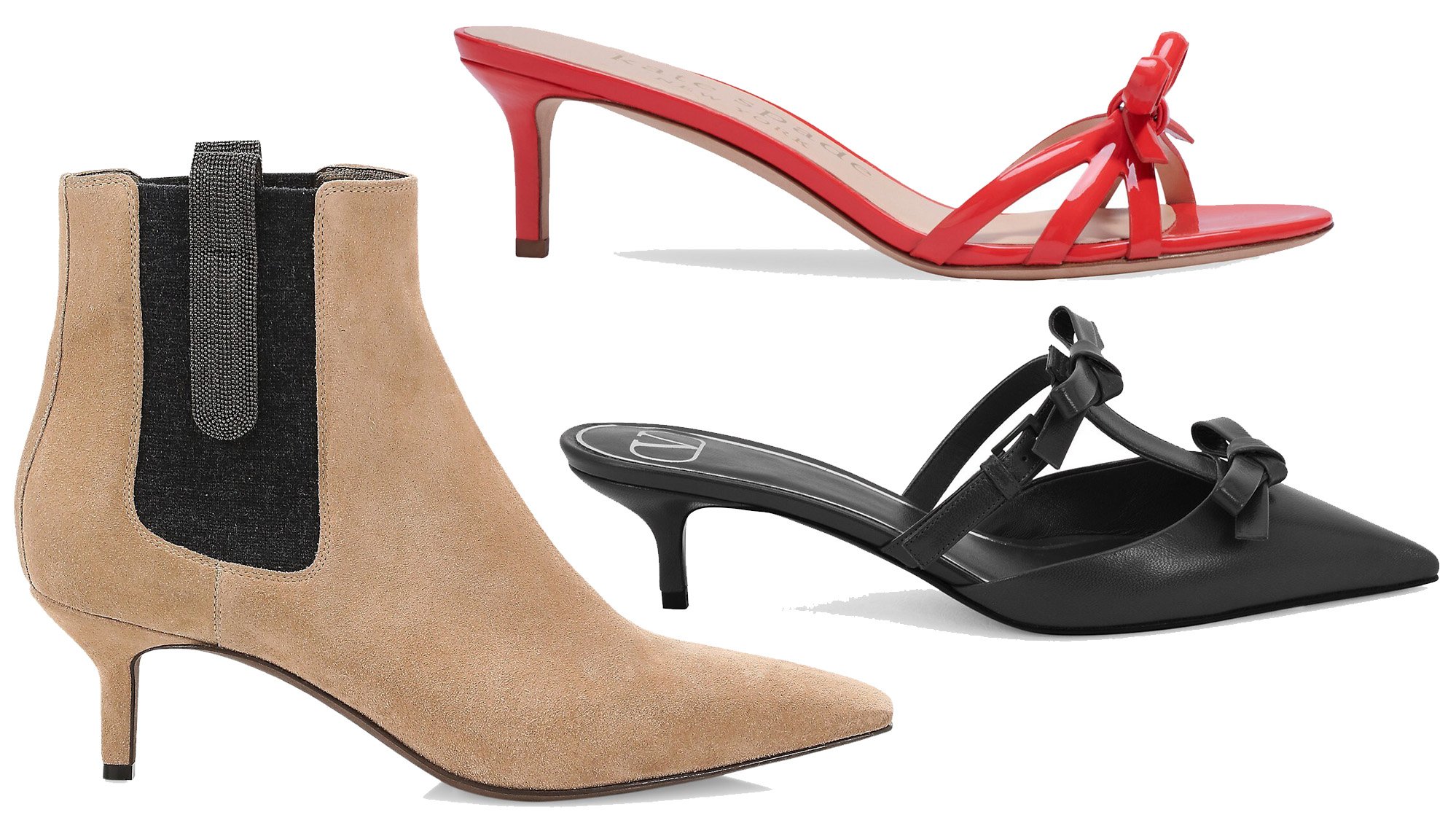 Kitten heels feature short, slender heels—typically under 2 inches—offering a touch of elevation that's elegant, comfortable, and perfect for both petite and taller women
