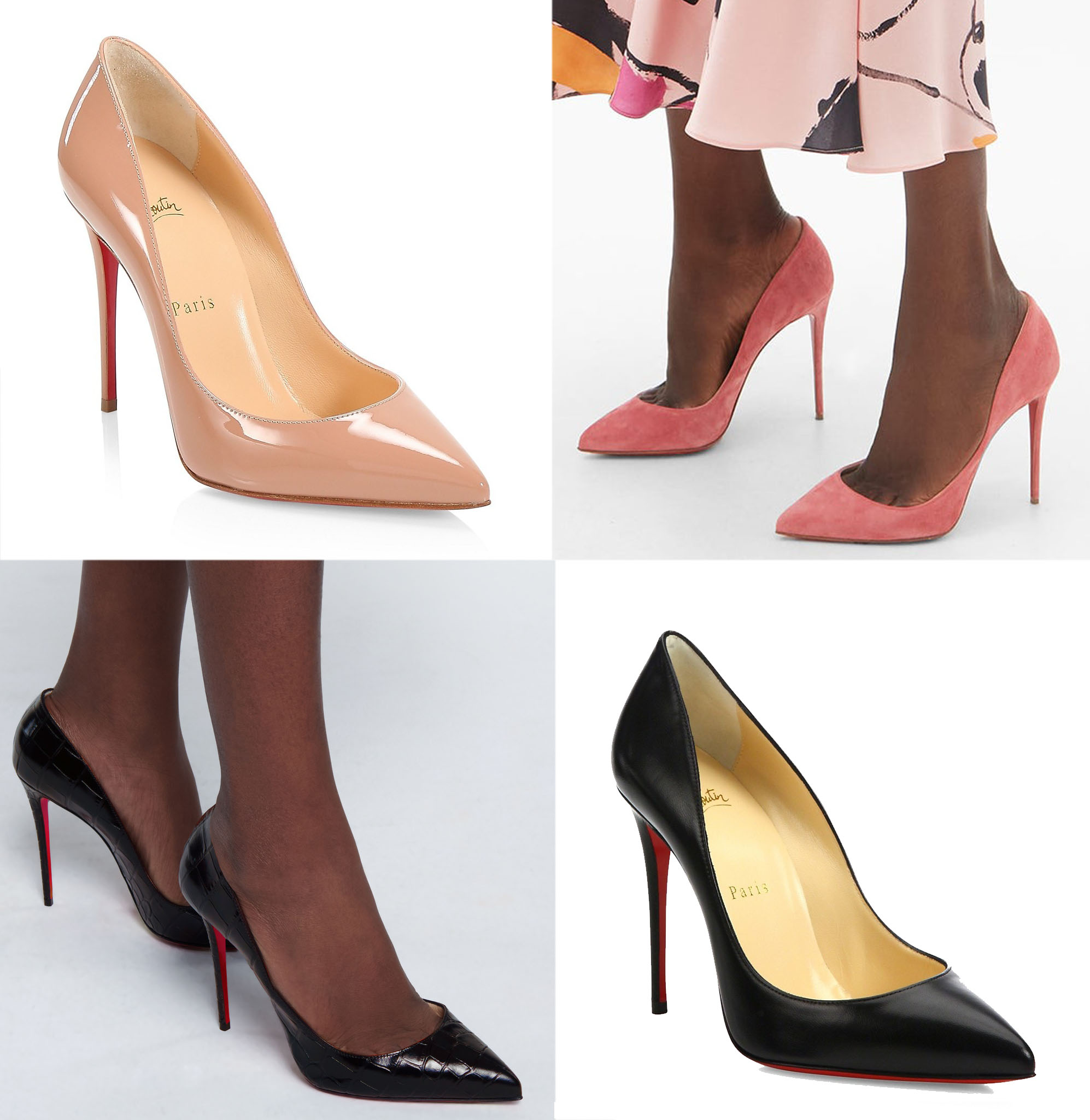 The Pigalle Follies strikes a balance between the Pigalle and the So Kate, featuring a toe box that is slightly longer than the Pigalle but shorter than the So Kate, offering a stylish option for those seeking a moderate heel height